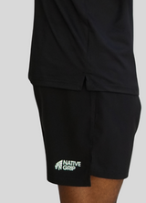 MENS BLACK TRAINING SHORTS