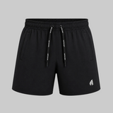 MENS BLACK TRAINING SHORTS WITH SIDE POCKETS AND BACK ZIP POCKET