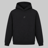 BLACK ATHLETE TRAINING HOODIE WITH ZIP SIDE POCKETS
