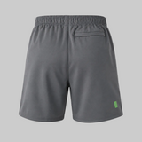 MENS GREY TRAINING SHORTS WITH SIDE POCKETS AND BACK ZIP POCKET