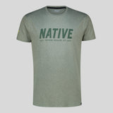 MENS OLIVE GREY TRAINING T-SHIRT (RUN FOR THE RAINFOREST)