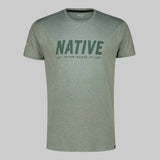 MENS OLIVE GREY TRAINING T-SHIRT (RUN FOR THE RAINFOREST)