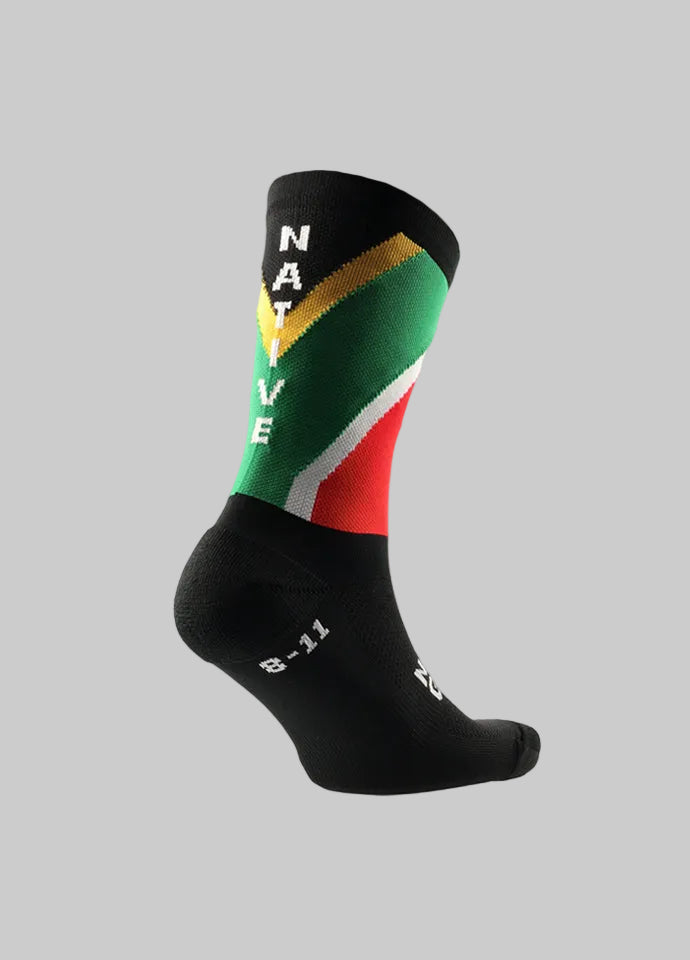 NATURAL PERFORMANCE MULTI SPORT SOCKS - SOUTH AFRICA FLAG – NativeGrip