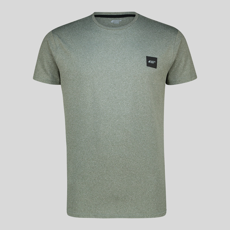 MENS OLIVE GREY TRAINING T-SHIRT (PADEL)