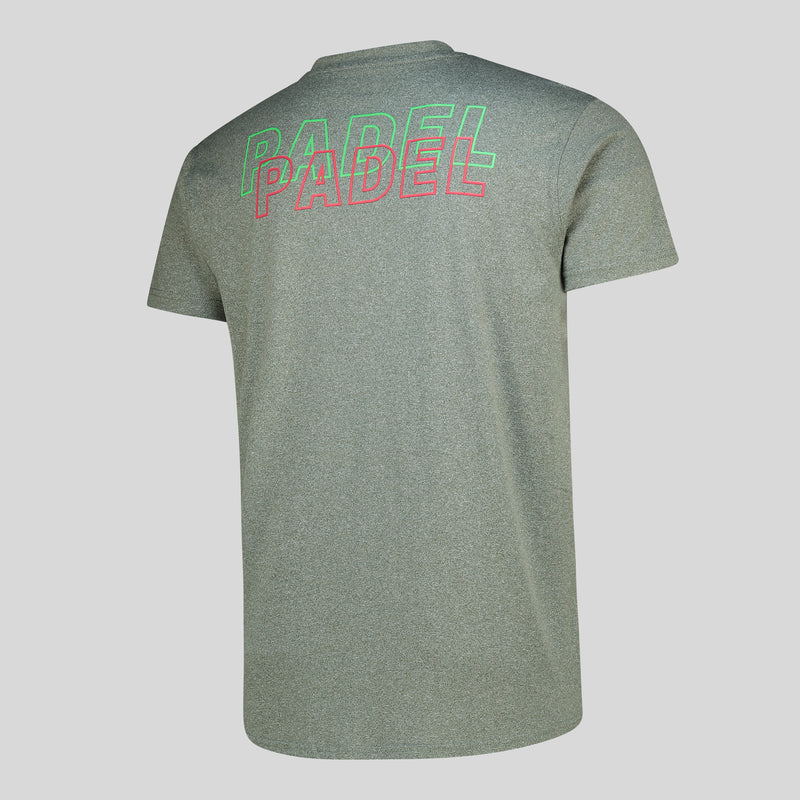 MENS OLIVE GREY TRAINING T-SHIRT (PADEL)