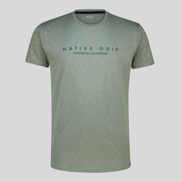 MENS OLIVE GREY TRAINING T-SHIRT (FREEDOM TRAINING)