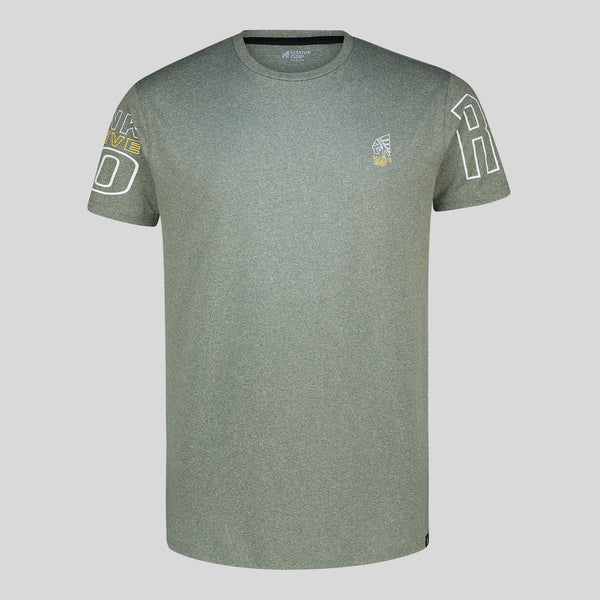 MENS OLIVE GREY TRAINING T-SHIRT (THINK. BELIEVE. DO)