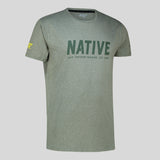 MENS OLIVE GREY TRAINING T-SHIRT (RUN FOR THE RAINFOREST)