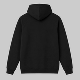 BLACK ATHLETE TRAINING HOODIE WITH ZIP SIDE POCKETS