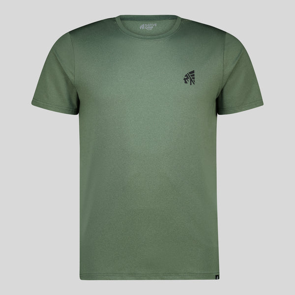 MENS ARMY GREEN TRAINING T-SHIRT