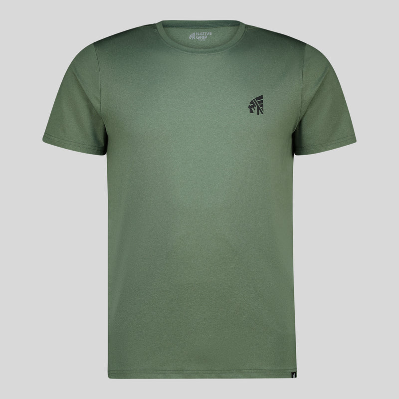 MENS ARMY GREEN TRAINING T-SHIRT