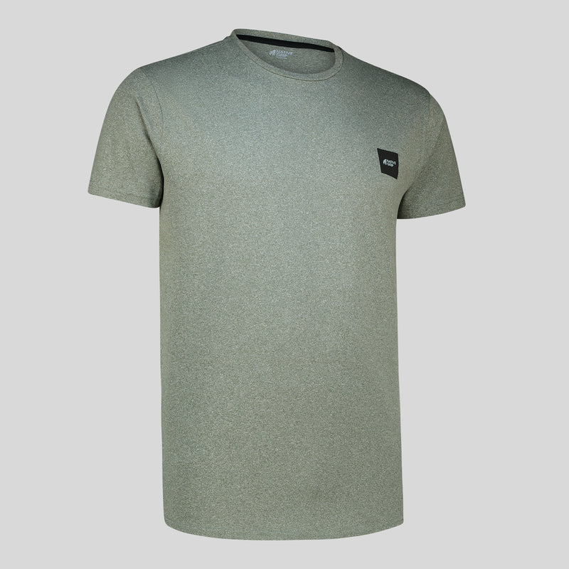 MENS OLIVE GREY TRAINING T-SHIRT (PADEL)