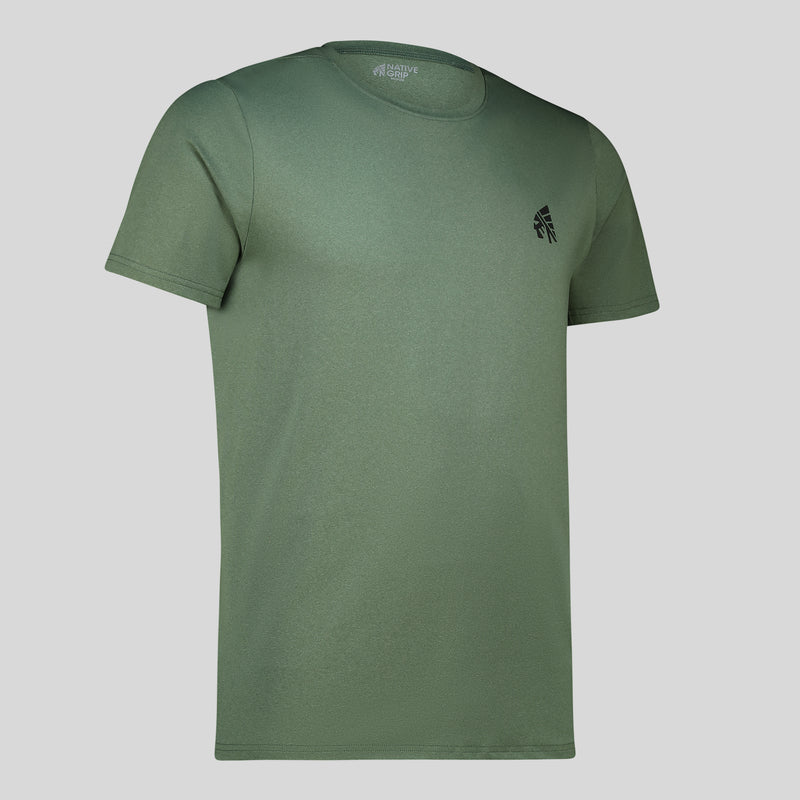 MENS ARMY GREEN TRAINING T-SHIRT