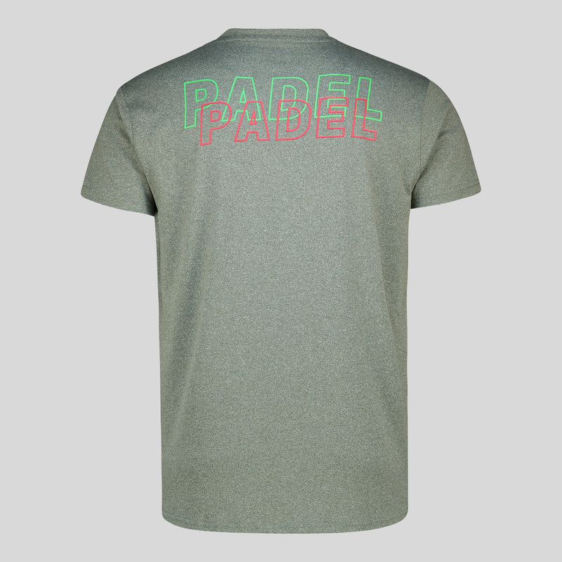 MENS OLIVE GREY TRAINING T-SHIRT (PADEL)