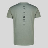 MENS OLIVE GREY TRAINING T-SHIRT (NATIVE WARRIOR)